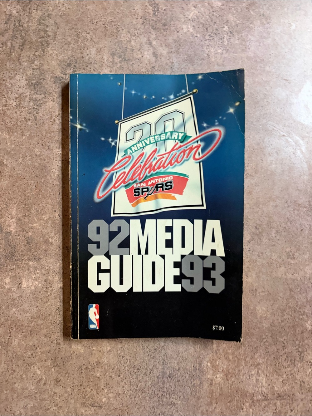San Antonio Spurs 92-93 20th Anniversary Media Guide - Blue/Black